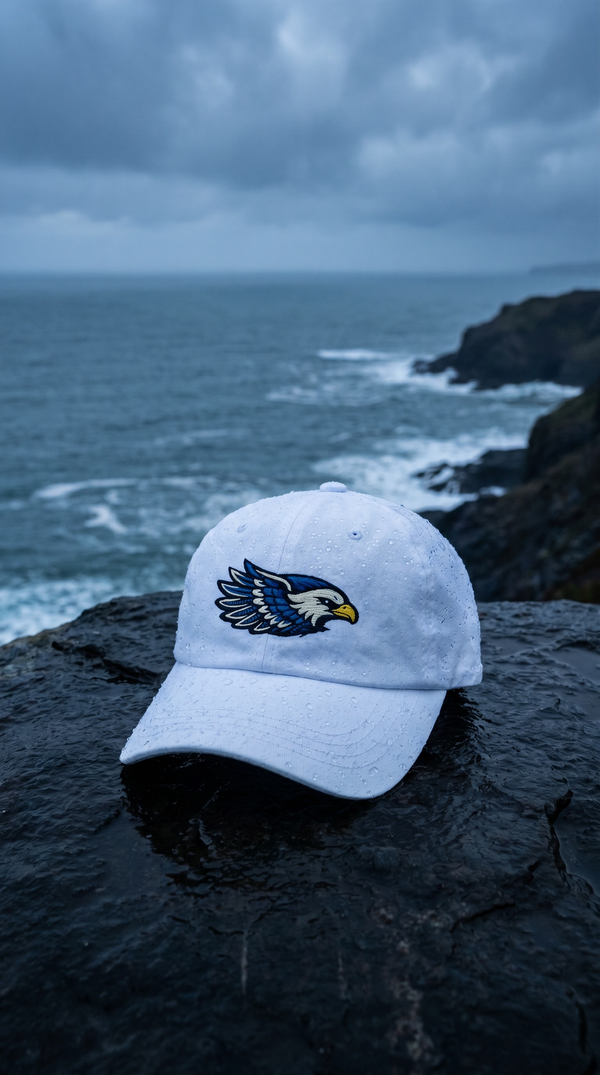 Embroidered Eagle Cap — Ocean